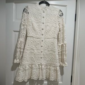 Alexis white crochet dress